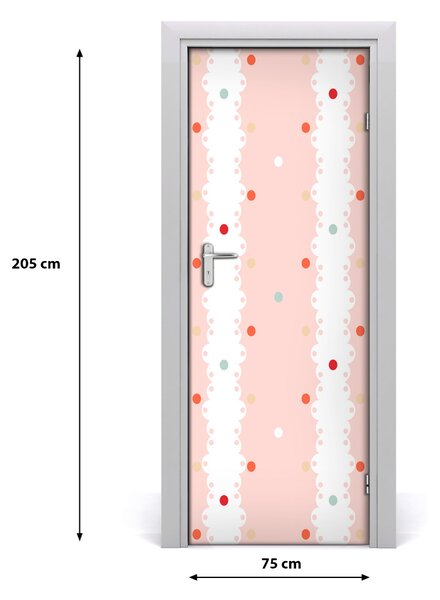 Fototapeta na dvere farebné bodky pozadia 75x205 cm