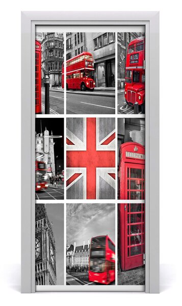 Fototapeta samolepiace na dvere koláž Londýn 85x205 cm