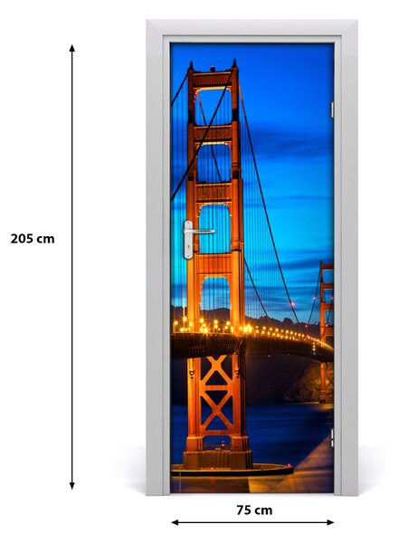 Fototapeta samolepiace dvere Most San Francisco 75x205 cm