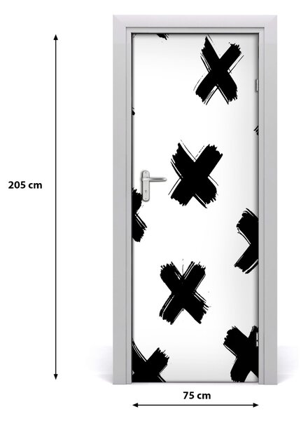 Fototapeta na dvere čiernobiele fľaky 75x205 cm