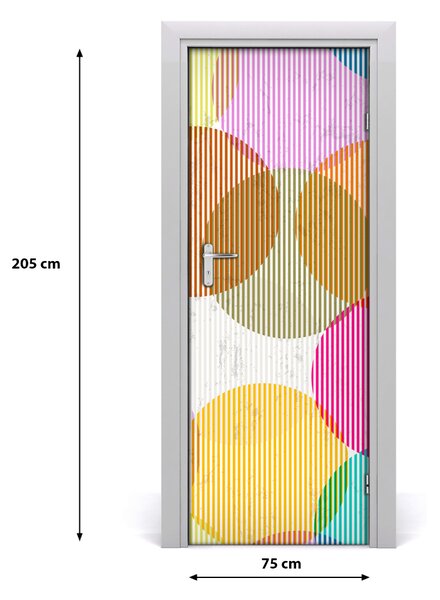Fototapeta na dvere farebná kola 75x205 cm
