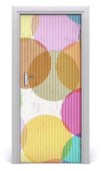 Fototapeta na dvere farebná kola 85x205 cm