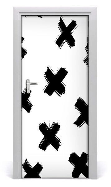 Fototapeta na dvere čiernobiele fľaky 85x205 cm