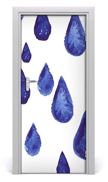 Fototapeta na dvere modré kvapky 85x205 cm