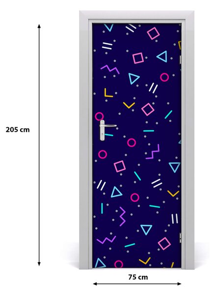 Fototapeta na dvere geometrické pozadie 75x205 cm