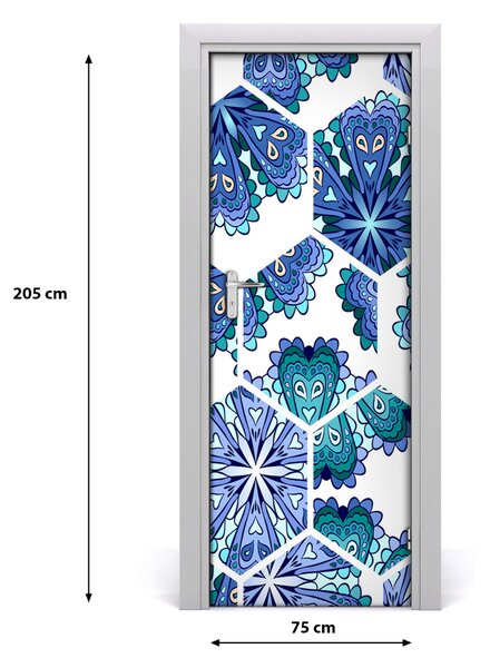 Fototapeta na dvere mandala 75x205 cm