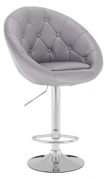 LuxuryForm Barová stolička VERA na striebornom tanieri - šedá