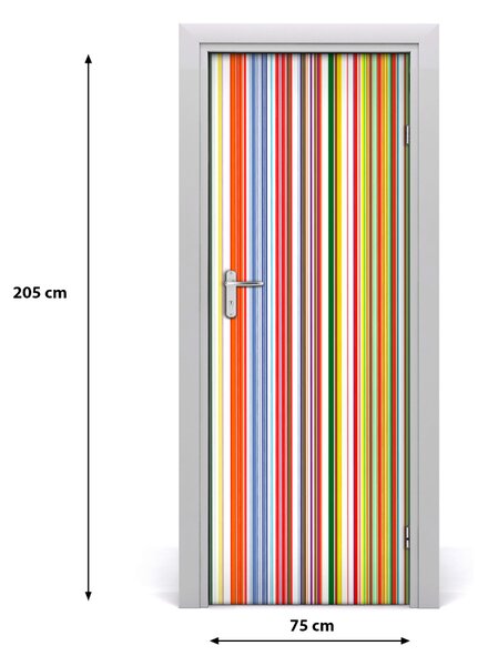 Fototapeta na dvere farebné pásy 75x205 cm