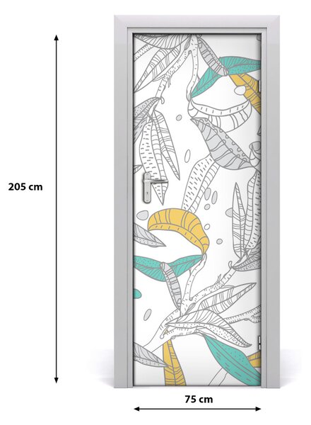 Fototapeta na dvere farebné lístie 75x205 cm