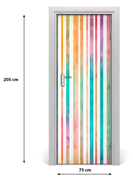Fototapeta na dvere farebné pásy 75x205 cm
