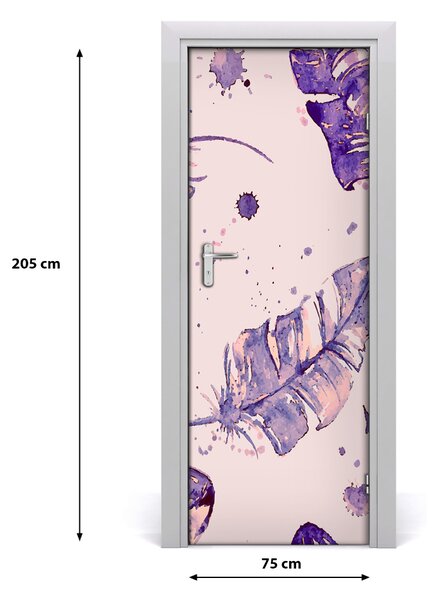 Fototapeta na dvere perá 75x205 cm
