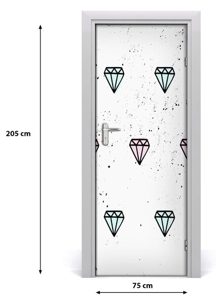 Fototapeta na dvere diamanty 75x205 cm
