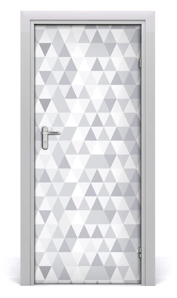 Fototapeta na dvere šedé trojuholníky 85x205 cm
