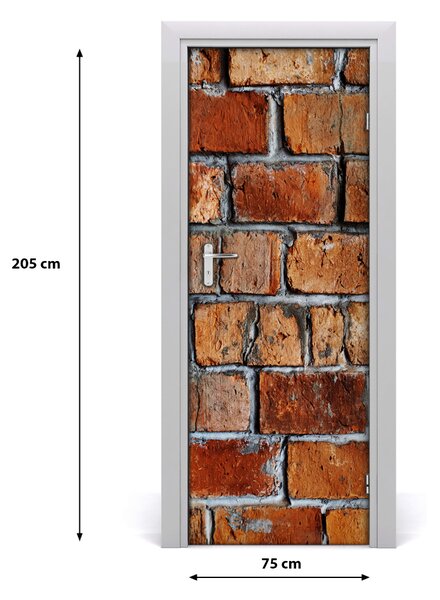 Fototapeta na dvere tehlová stena 75x205 cm