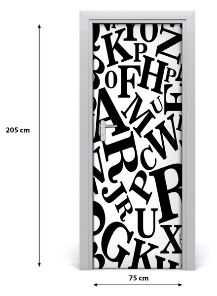 Fototapeta na dvere abeceda 75x205 cm