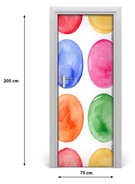 Fototapeta na dvere farebná kola 75x205 cm