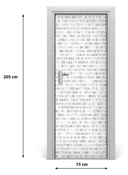 Fototapeta na dvere binárne kod 75x205 cm
