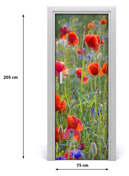 Fototapeta samolepiace poľné mak 75x205 cm
