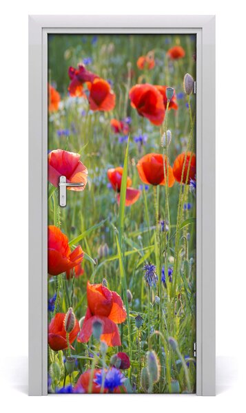 Fototapeta samolepiace poľné mak 85x205 cm