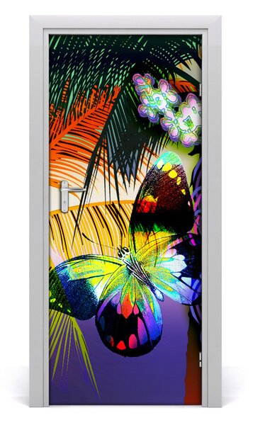 Fototapeta samolepiace farebné kvety 85x205 cm