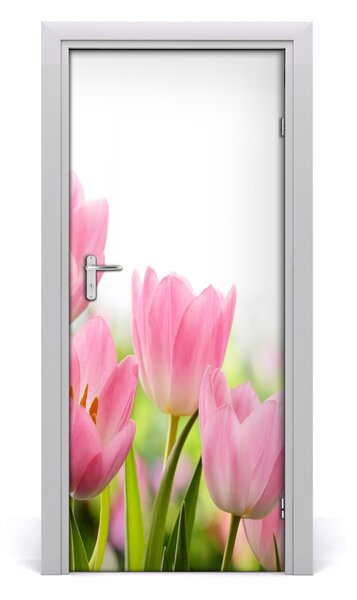 Fototapeta samolepiace ružové tulipány 85x205 cm