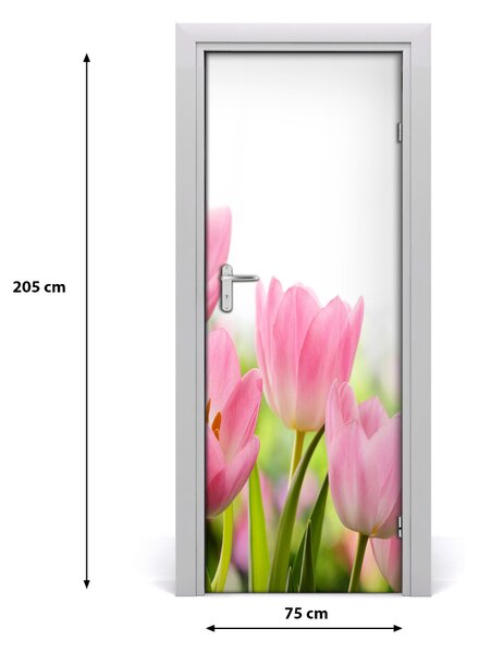 Fototapeta samolepiace ružové tulipány 75x205 cm