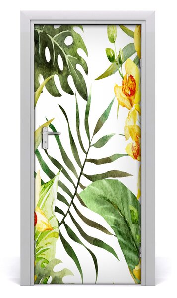 Fototapeta samolepiace tropické kvety 85x205 cm