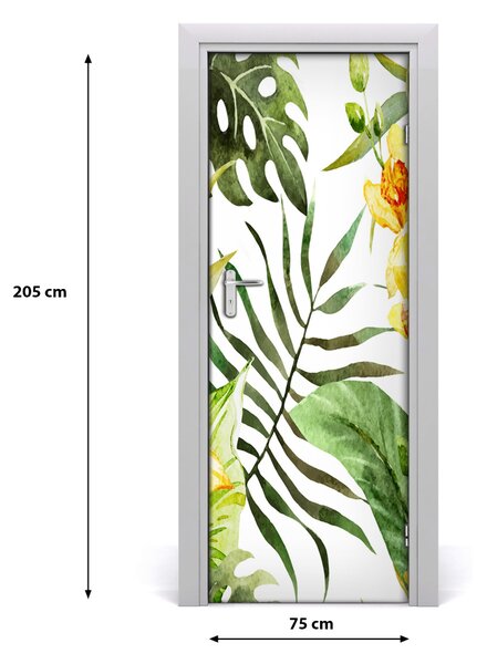 Fototapeta samolepiace tropické kvety 75x205 cm