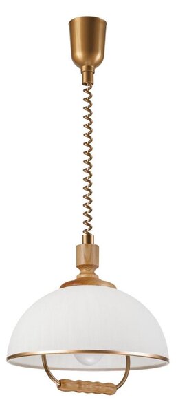 Výsuvný luster RAMONA 1xE27/60W/230V hnedá/biela/dub