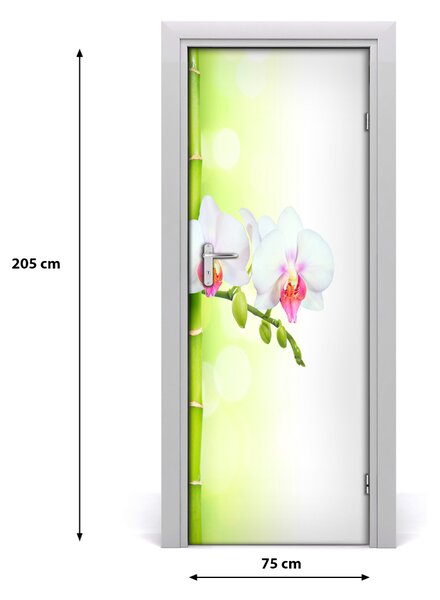 Fototapeta samolepiace Orchidea a bambus 75x205 cm