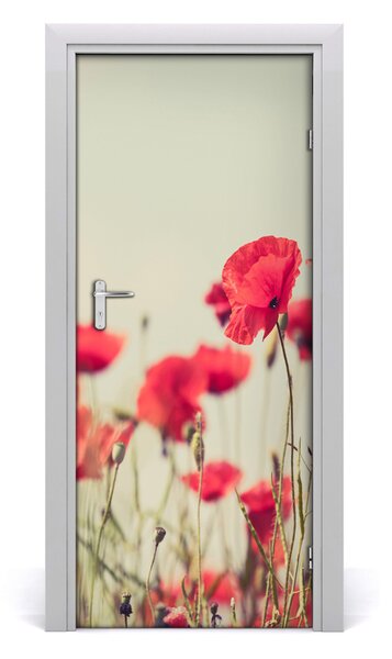 Fototapeta samolepiace poľné mak 85x205 cm
