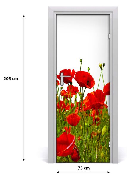 Fototapeta samolepiace pole makov 75x205 cm