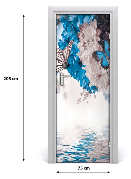 Fototapeta samolepiace Kvety a motýle 75x205 cm