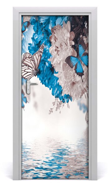 Fototapeta samolepiace Kvety a motýle 85x205 cm