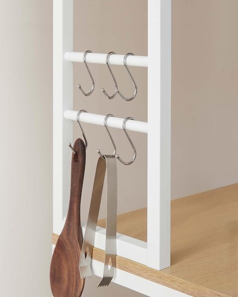 SONGMICS Kuchynský regál Vasagle CUSTOM 167 cm biely/hnedý