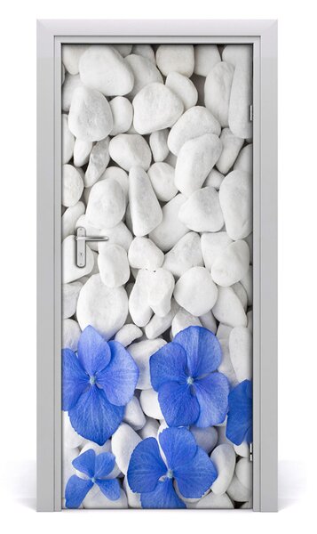 Fototapeta samolepiace hortenzie kamene 85x205 cm