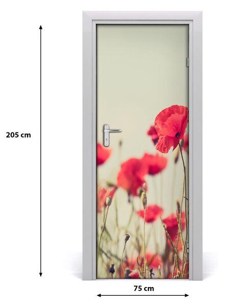 Fototapeta samolepiace poľné mak 75x205 cm