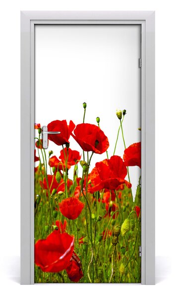 Fototapeta samolepiace pole makov 85x205 cm