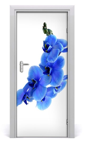Fototapeta samolepiace modrá orchideami 85x205 cm