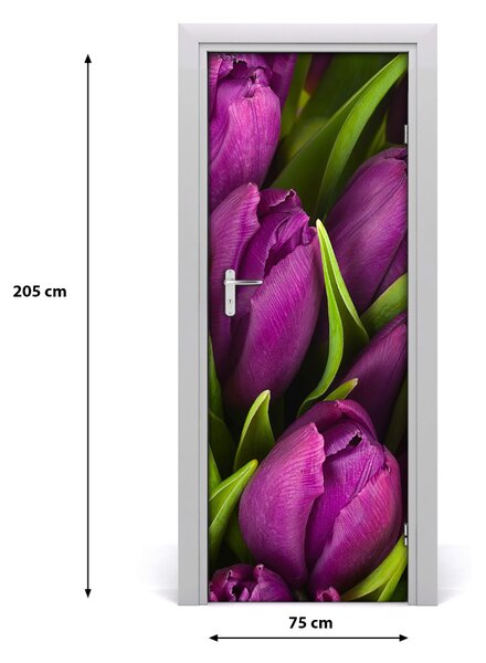 Fototapeta samolepiace fialové tulipány 75x205 cm