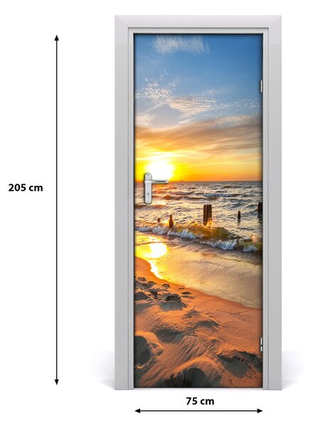 Fototapeta na dvere západ slnka mora 75x205 cm