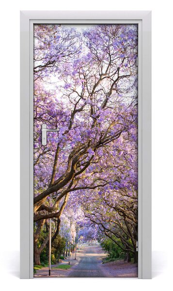 Fototapeta na dvere chodník Jakarand 85x205 cm