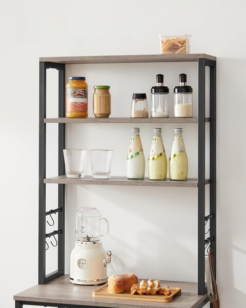 SONGMICS Kuchynský regál Vasagle Vogues 60 cm čierny/sivý