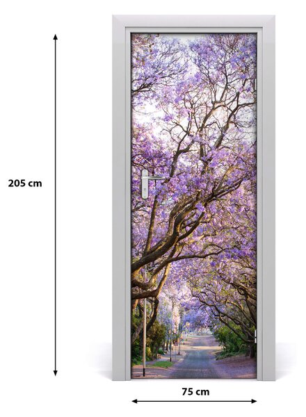 Fototapeta na dvere chodník Jakarand 75x205 cm