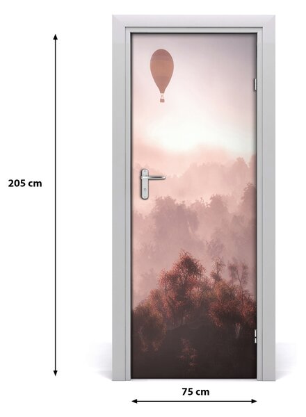 Fototapeta na dvere lietajúci balón les 75x205 cm