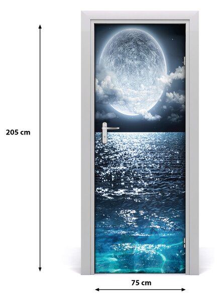 Fototapeta na dvere mesiac v splne 75x205 cm