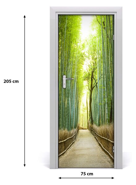 Fototapeta na dvere bambusový les 75x205 cm