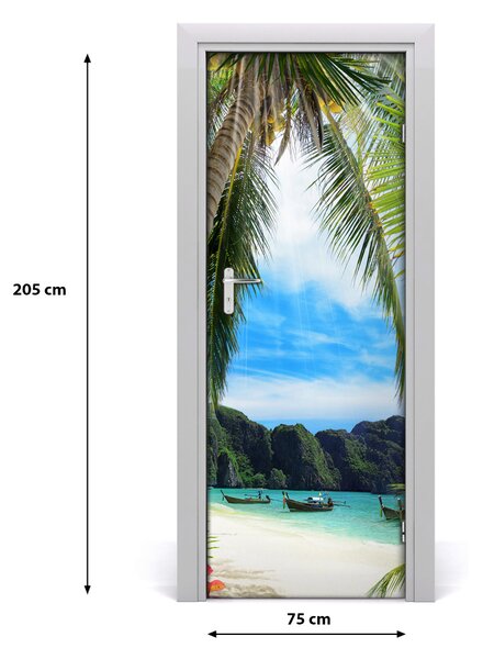 Fototapeta na dvere tropická pláž 75x205 cm