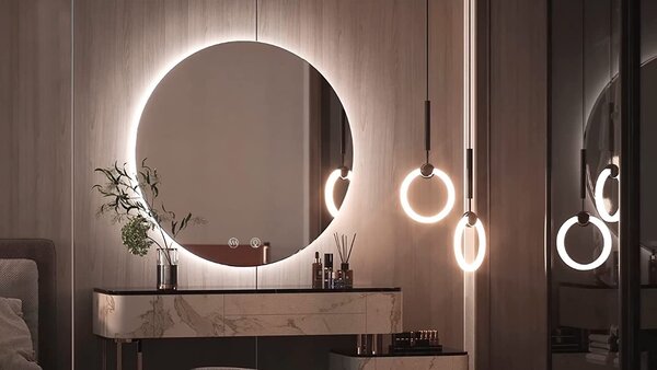 REA Okrúhle dotykové zrkadlo s LED osvetlením HZJ080 80 cm
