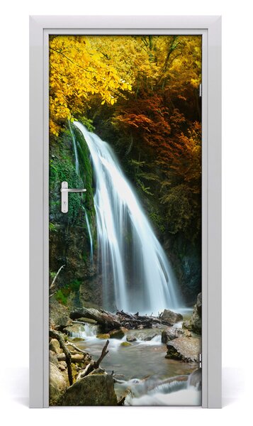 Fototapeta na dvere vodopád v lese 85x205 cm